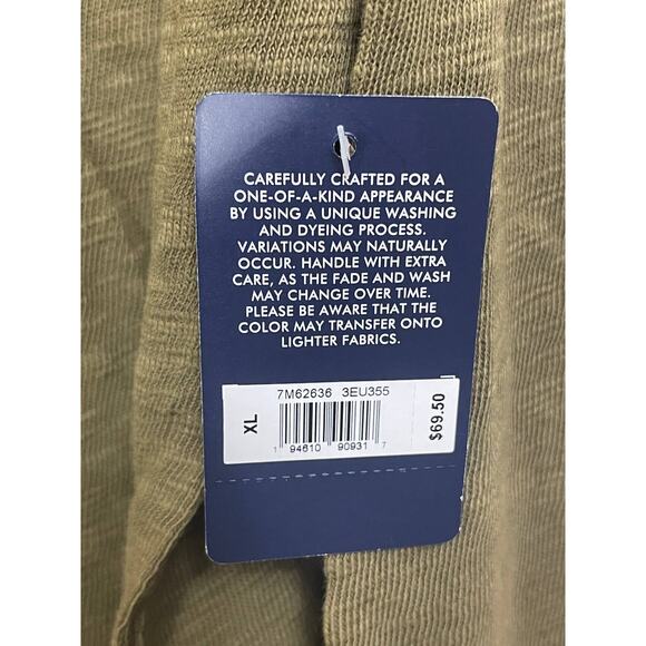 Lucky Brand Mens Polo XL Green Long‎ Sleeve Collared Pullover Knit Stretchy New - Picture 5 of 9